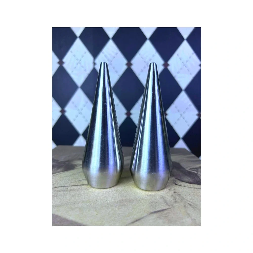 Vintage Japan Stainless Steel Salt Pepper Shakers Mid Century Modern